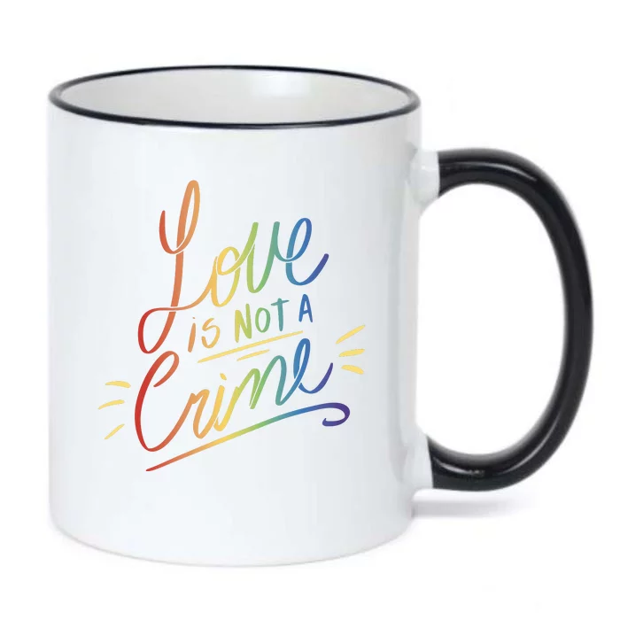 Love Is Not A Crime LGBTQ Pride Month Black Color Changing Mug