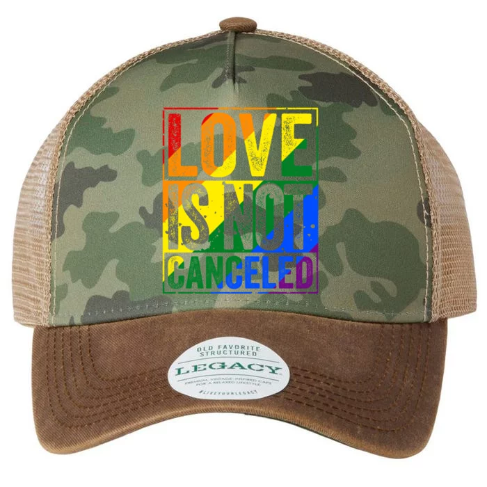 Love Is Not Canceled Gift Funny Dating Gift Legacy Tie Dye Trucker Hat