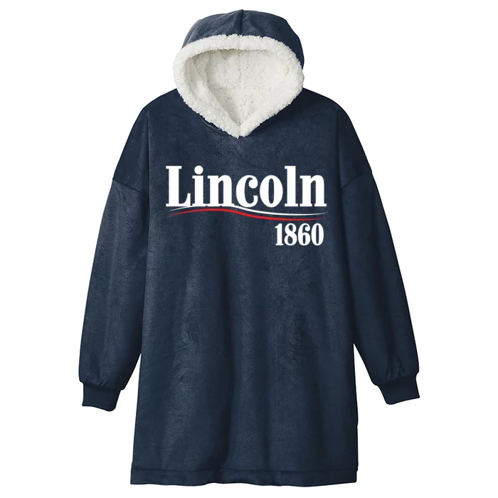 Lincoln 1860 For President Hooded Wearable Blanket