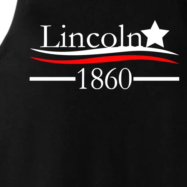 Lincoln 1860 President Logo Ladies Tri-Blend Wicking Tank