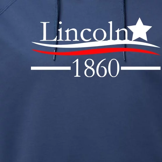 Lincoln 1860 President Logo Performance Fleece Hoodie