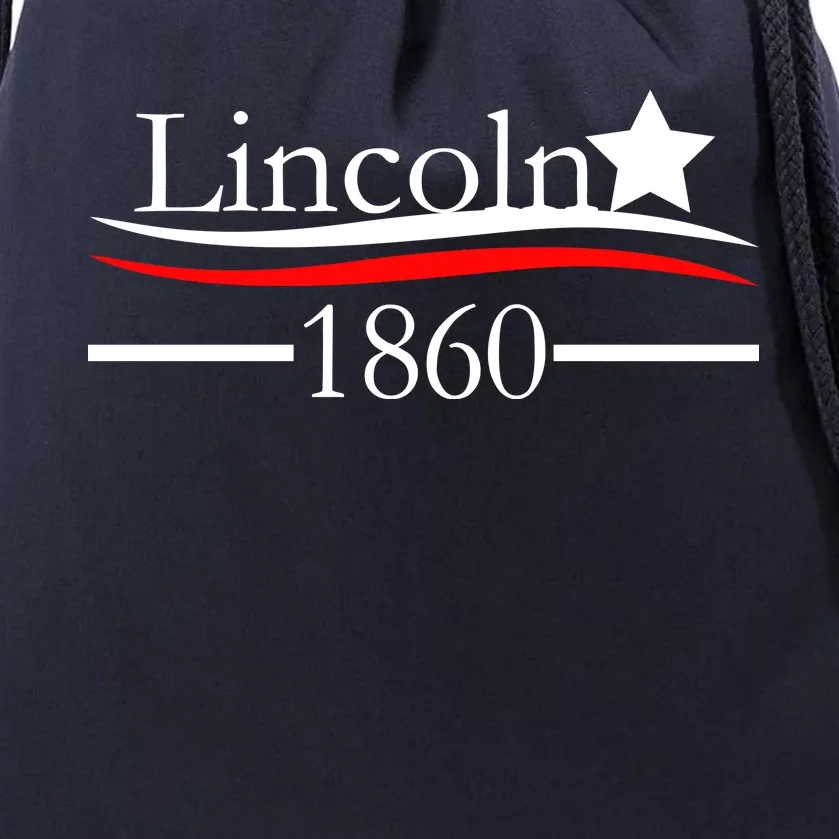 Lincoln 1860 President Logo Drawstring Bag