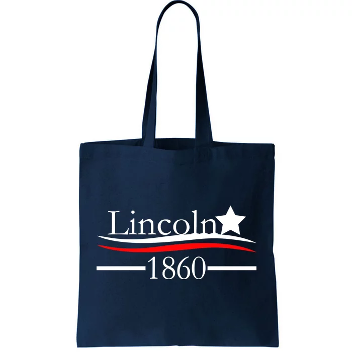 Lincoln 1860 President Logo Tote Bag