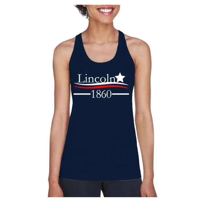 Lincoln 1860 President Logo Women's Racerback Tank