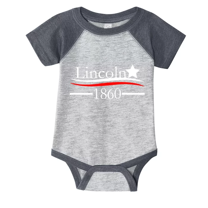 Lincoln 1860 President Logo Infant Baby Jersey Bodysuit