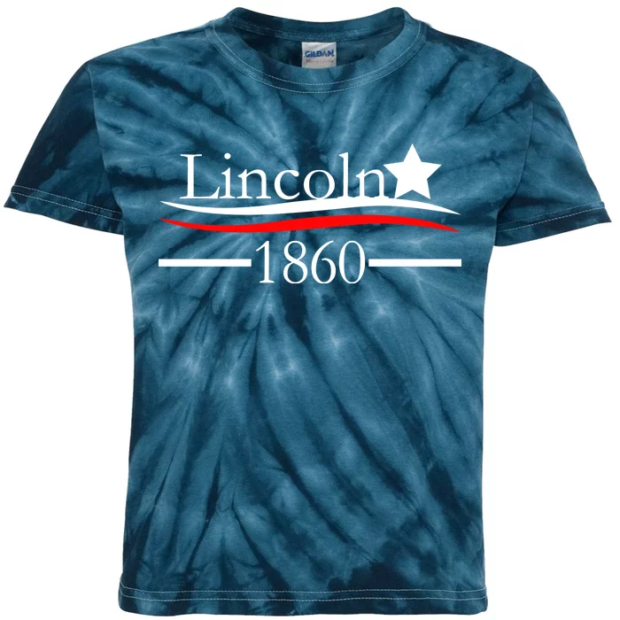 Lincoln 1860 President Logo Kids Tie-Dye T-Shirt