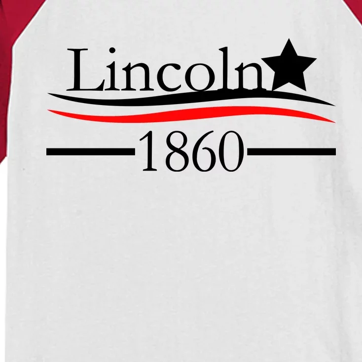 Lincoln 1860 President Logo Kids Colorblock Raglan Jersey