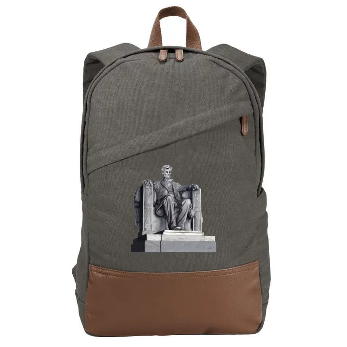 Lincoln Memorial Statue Cotton Canvas Backpack