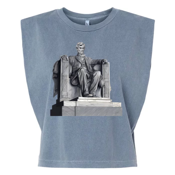 Lincoln Memorial Statue Garment-Dyed Women's Muscle Tee