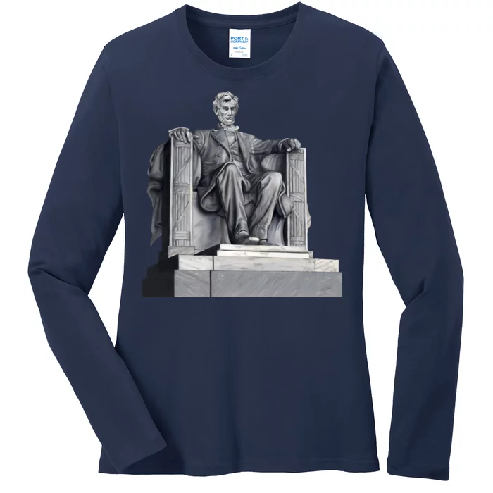 Lincoln Memorial Statue Ladies Long Sleeve Shirt