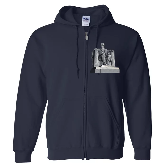 Lincoln Memorial Statue Full Zip Hoodie