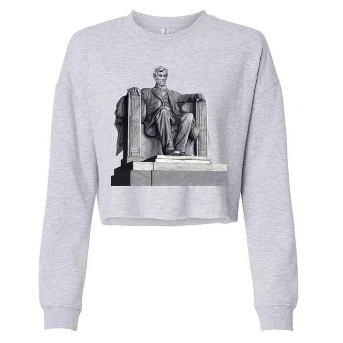 Lincoln Memorial Statue Cropped Pullover Crew