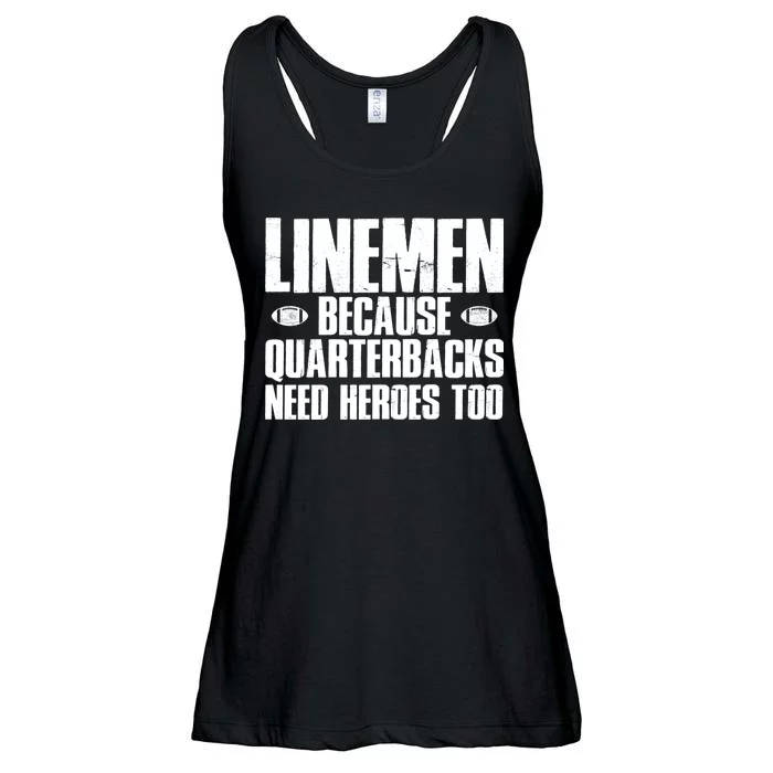 Linemen Because Quarterbacks Need Heroes Too Ladies Essential Flowy Tank