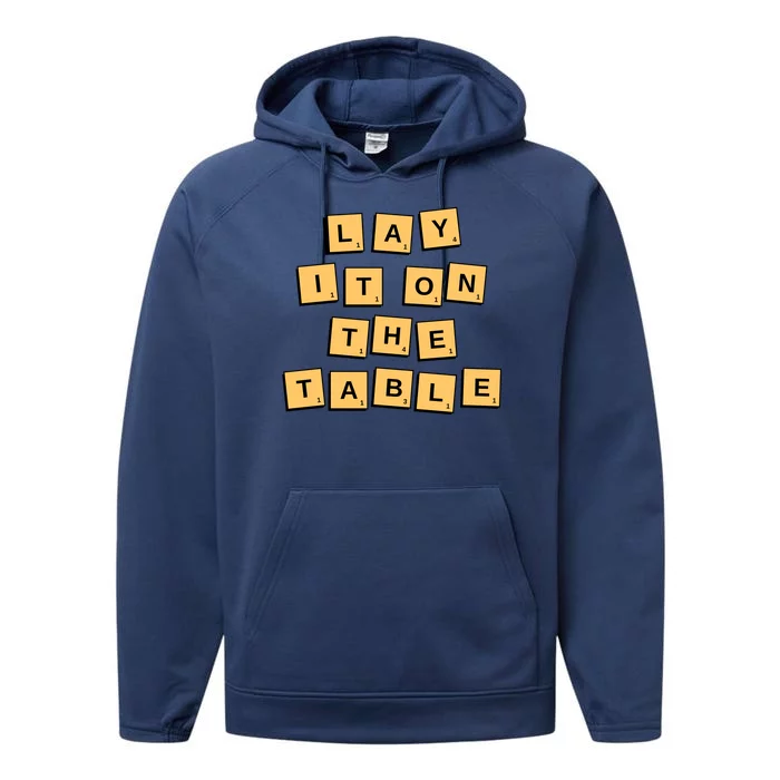 Lay It On The Table Motivational Quote Performance Fleece Hoodie