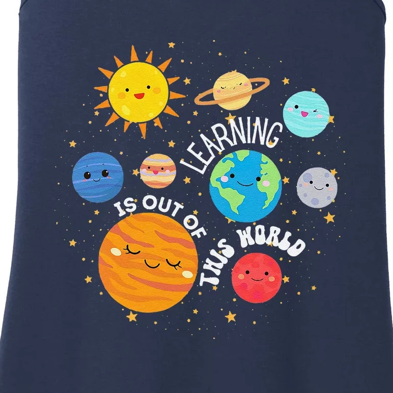 Learning Is Out Of This World Space Planets Teacher Student Ladies Essential Tank