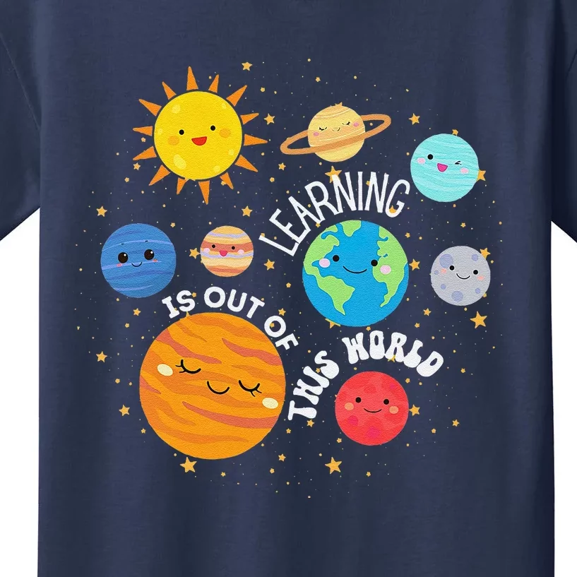 Learning Is Out Of This World Space Planets Teacher Student Kids T-Shirt