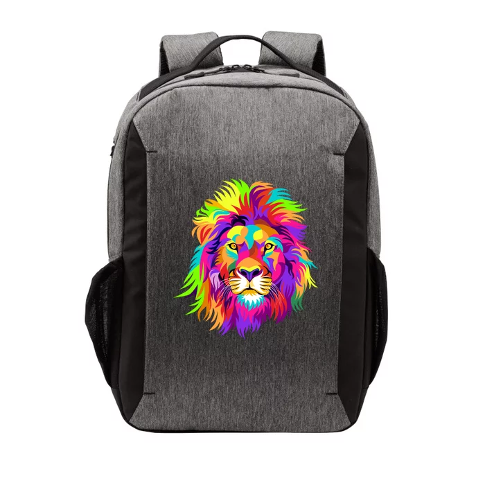 Lion Abstract Portrait Colorful Head Vector Backpack