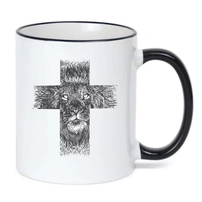 Lion Cross Black Color Changing Mug