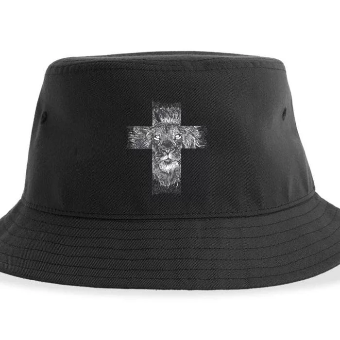 Lion Cross Sustainable Bucket Hat