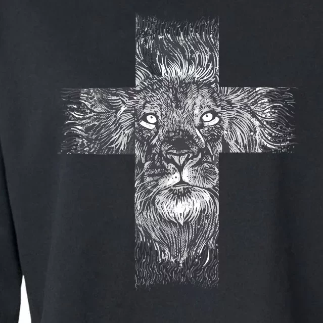 Lion Cross Cropped Pullover Crew