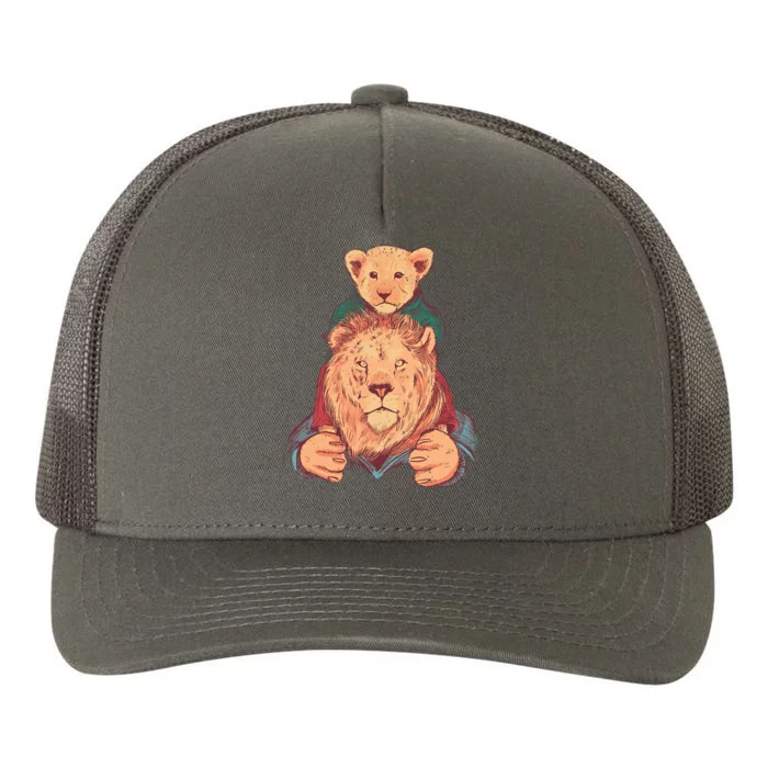 Lion Father And Son Yupoong Adult 5-Panel Trucker Hat