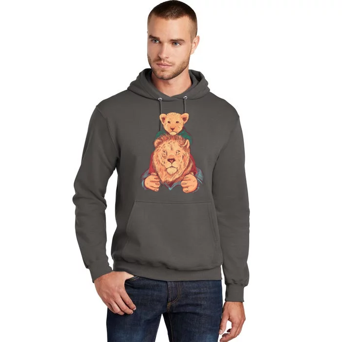 Lion Father And Son Tall Hoodie