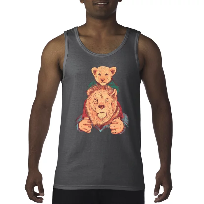 Lion Father And Son Tank Top