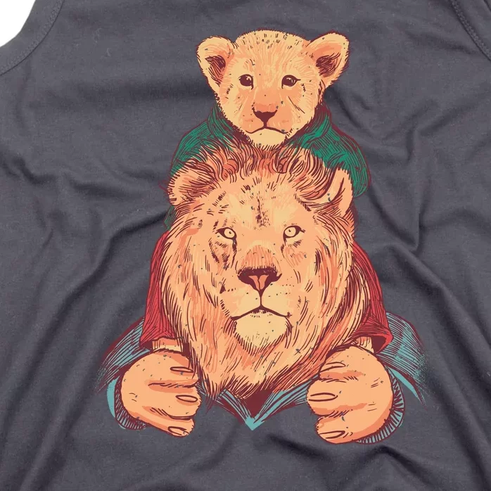 Lion Father And Son Tank Top