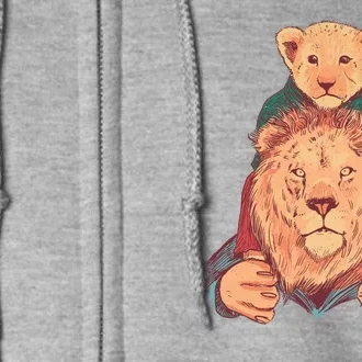 Lion Father And Son Full Zip Hoodie