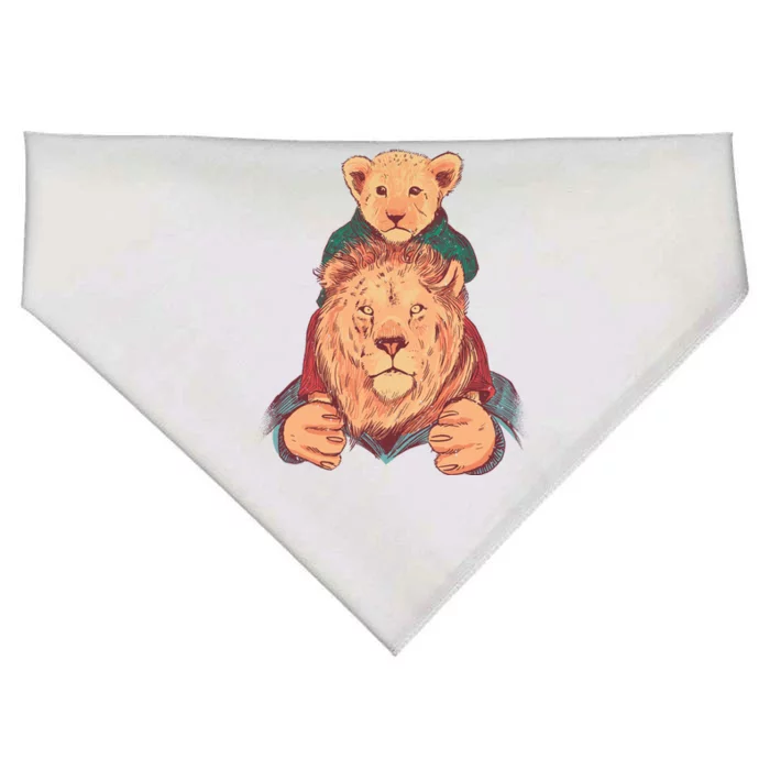 Lion Father And Son USA-Made Doggie Bandana