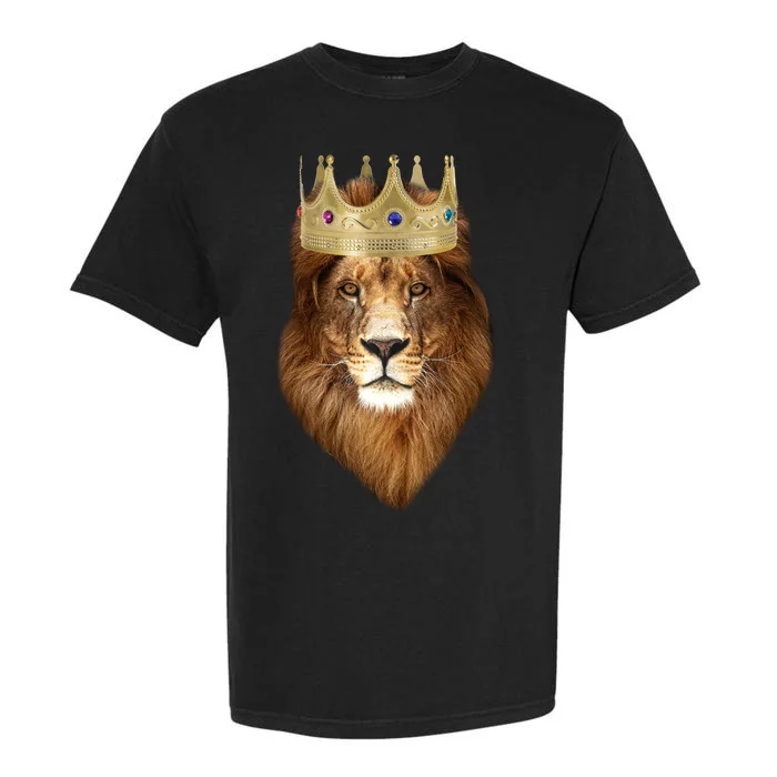 Lion Gold Crown King Of The Jungle Garment-Dyed Heavyweight T-Shirt