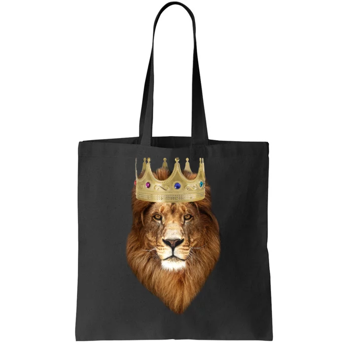 Lion Gold Crown King Of The Jungle Tote Bag