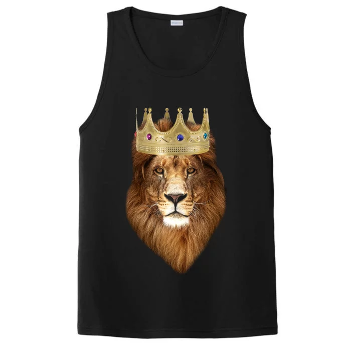 Lion Gold Crown King Of The Jungle Performance Tank