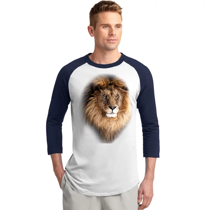 Lion Head Graphic Baseball Sleeve Shirt