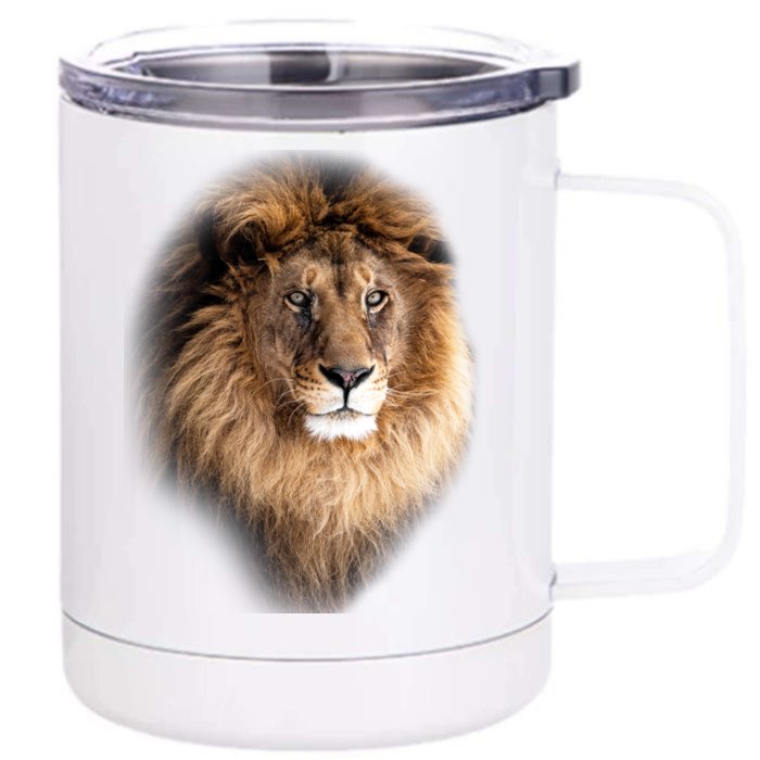 Lion Head Graphic Front & Back 12oz Stainless Steel Tumbler Cup