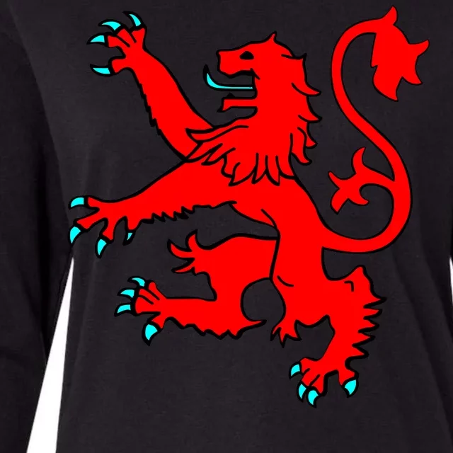 Lion Rampant of Scotland Womens Cotton Relaxed Long Sleeve T-Shirt