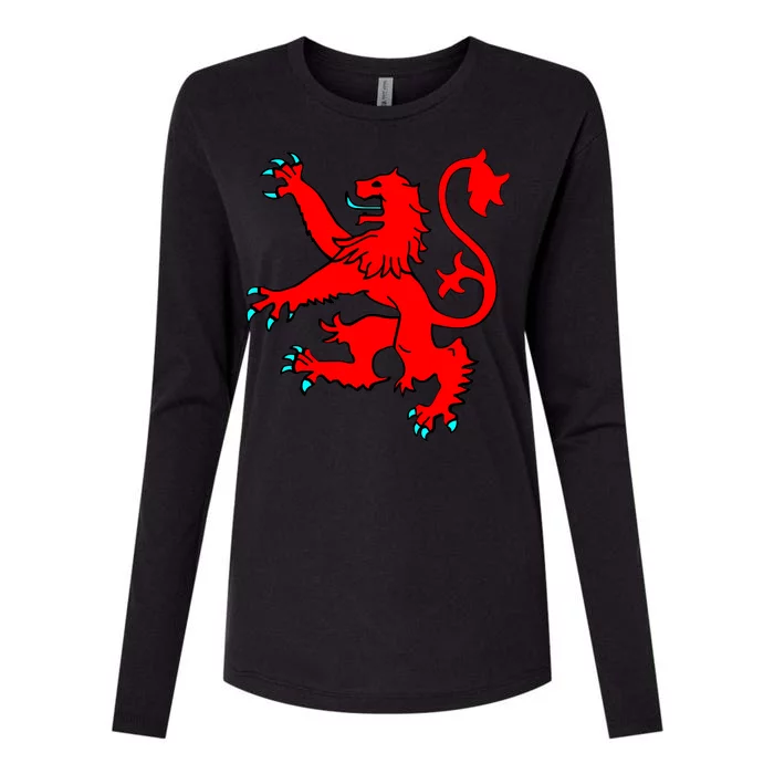 Lion Rampant of Scotland Womens Cotton Relaxed Long Sleeve T-Shirt