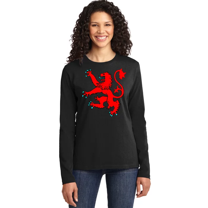 Lion Rampant of Scotland Ladies Long Sleeve Shirt