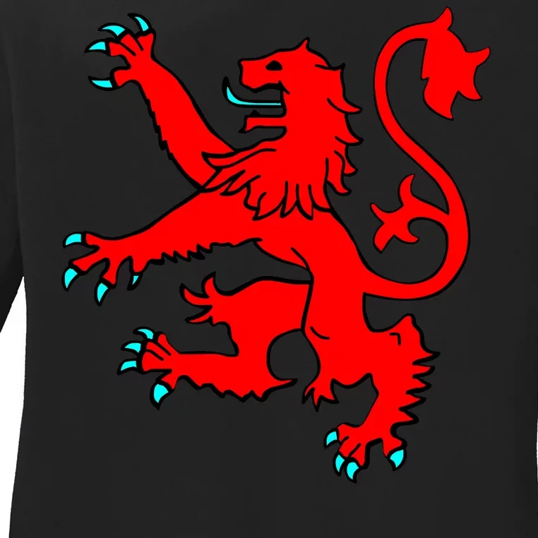 Lion Rampant of Scotland Ladies Long Sleeve Shirt