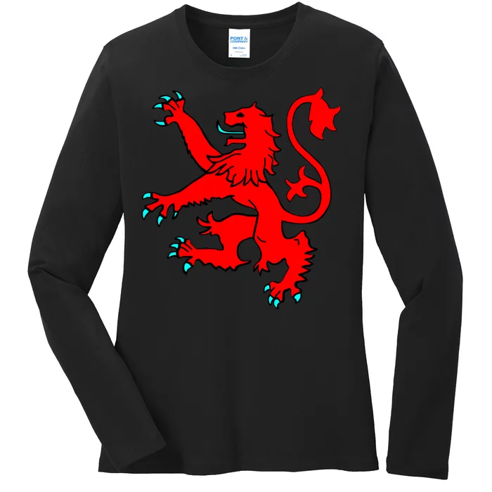 Lion Rampant of Scotland Ladies Long Sleeve Shirt