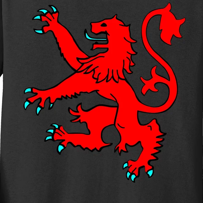 Lion Rampant of Scotland Kids Long Sleeve Shirt