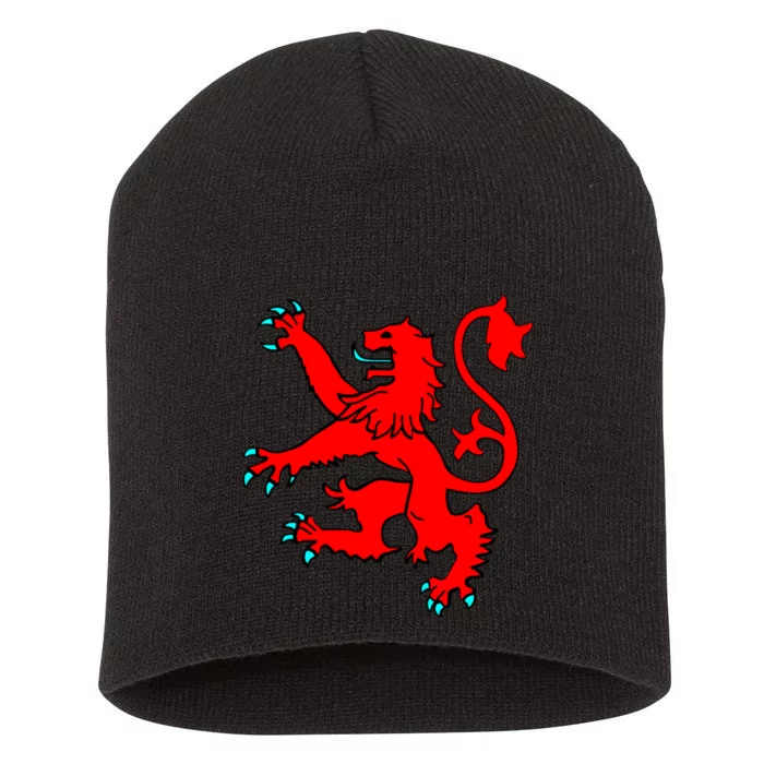 Lion Rampant of Scotland Short Acrylic Beanie