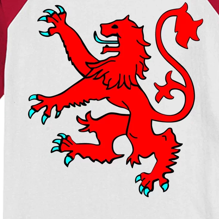 Lion Rampant of Scotland Kids Colorblock Raglan Jersey