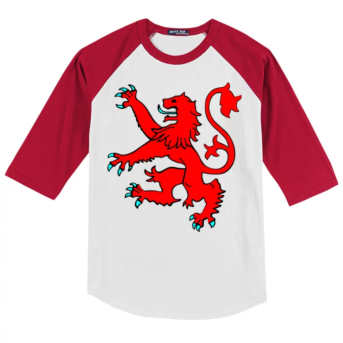 Lion Rampant of Scotland Kids Colorblock Raglan Jersey