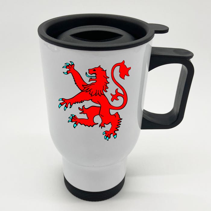 Lion Rampant of Scotland Front & Back Stainless Steel Travel Mug