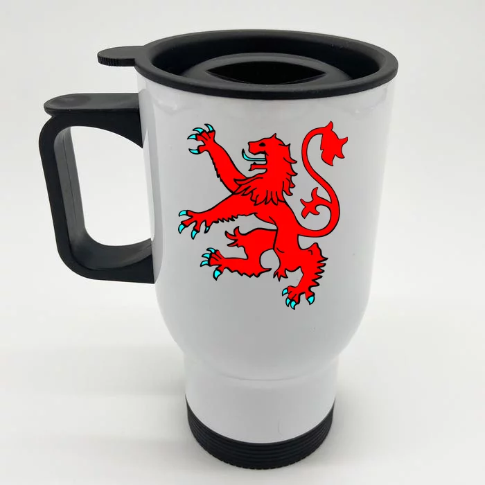 Lion Rampant of Scotland Front & Back Stainless Steel Travel Mug