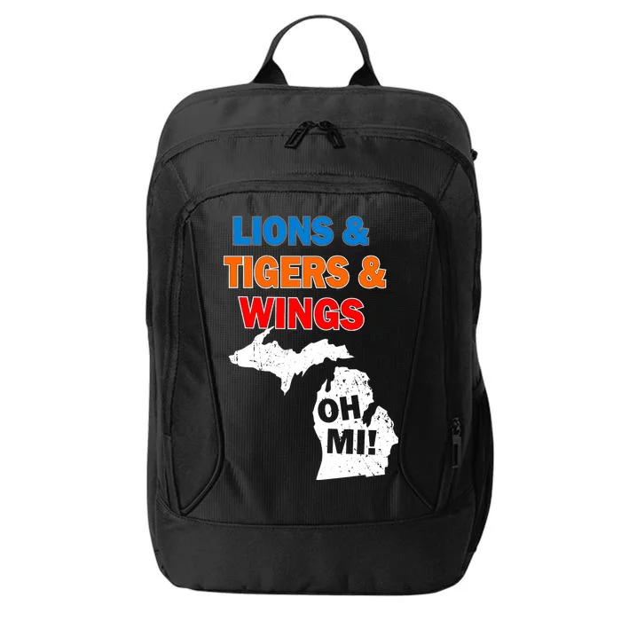 Lions Tigers Wings Oh MI City Backpack