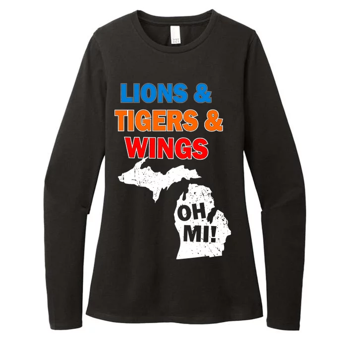 Lions Tigers Wings Oh MI Womens CVC Long Sleeve Shirt