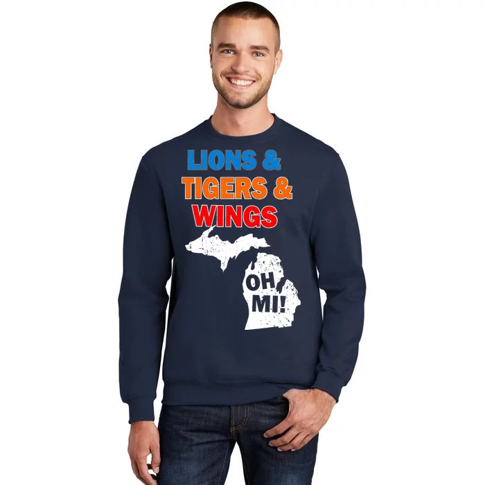 Lions Tigers Wings Oh MI Sweatshirt