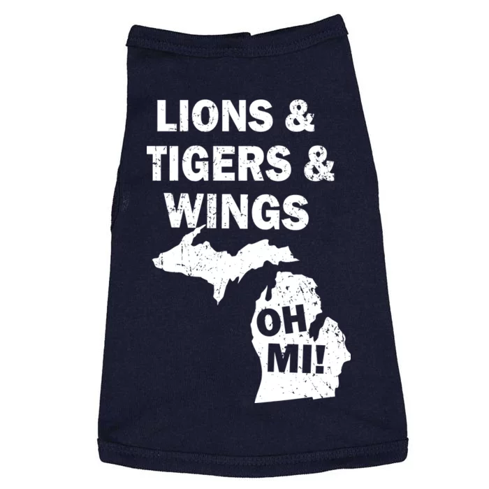 Lions Tigers Wings Oh MI Vintage Doggie Tank